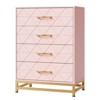 Wooden Dresser for Bedroom, Dressers & Chest of Drawers with 4 Drawer, Wood nightstand for Storage and Organization - 4 of 4