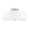 Livex Lighting Meridian 3 - Light Semi-Flush Mount in  Brushed Nickel - 2 of 4