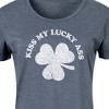 Women's - Instant Message - Kiss My Lucky Ass Graphic T-shirt Dress - 2 of 4