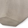CAVINAS Modern Light Gray Outdoor Side Table,20.5"x18.5"x18.75" Concrete Patio End Table,Geometric Small Outdoor Table for Garden,Patio - 3 of 4