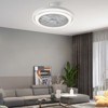 Ludomide Low Profile Ceiling Fans With Lights, 20" Enclosed Ceiling Fan With Light Remote Control - 3 of 4