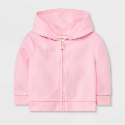 Baby Girls' Fleece Hoodie - Cat & Jack™ Pink 0-3M