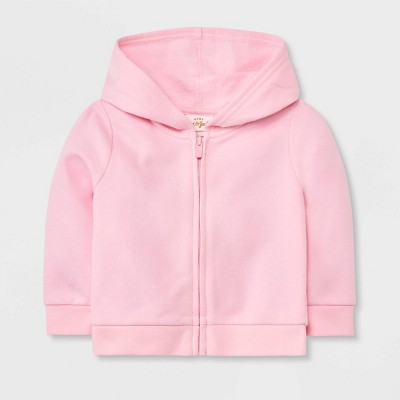 Image of Baby Girls' Fleece Hoodie - Cat & Jack™ Pink 6-9M