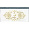 Linum Home Textiles 100% Turkish Cotton MONICA Gold Thread 2PC Embellished Bath Towel Set - 3 of 3