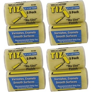 Wooster Genuine 3" Tiz 4 Sets Of 2-Pack Foam Roller Cover - R730-3-4PK - 1 of 3