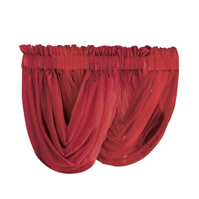 Collections Etc Sheer Scoop Valance Curtains 2 Pc 55 X 35 Burgundy   GUEST Cf5e5592 17f8 410d 9fce 316622a02817