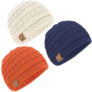 KeaBabies 3pk Warmzy Baby Beanies, 0-36 months Baby Hats, Baby Winter Hat for Newborn, Infant, Toddlers, Boys, Girls - 1 of 4