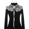 INSPIRE CHIC Women's Semi-Sheer Embroidery Neck Ruff Detachable Fake Dickey Collar Little Shawl 1 Pc - 2 of 4