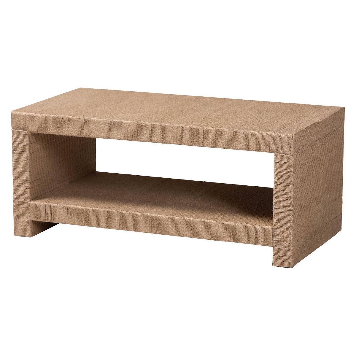 bali & pari Adaya Handwoven Jute Coffee Table Natural Brown