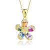 Flower Style Cubic Zirconia Pendant Necklace - Elegant Jewelry for Timeless Beauty and Sophisticated Charm - 2 of 4