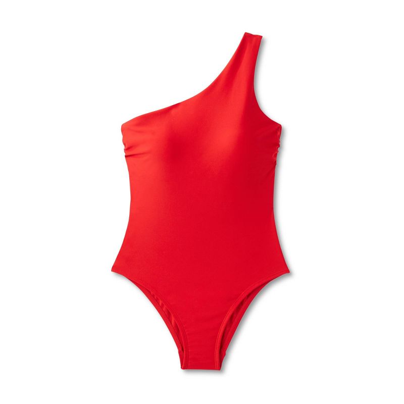 Women's Medium Coverage One Shoulder One Piece Swimsuit with Tummy Control - Kona Sol™, 6 of 17