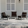 WestinTrends Avalon Outdoor Patio HDPE Loveseat Sofa with Patio Cushions - 2 of 4