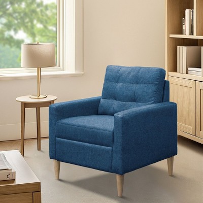 Sapphtopaz 1pc Accent Chair Tufted Back Lounge Chair Living Room Chair Comfy Chair Arm Chair for Living Room