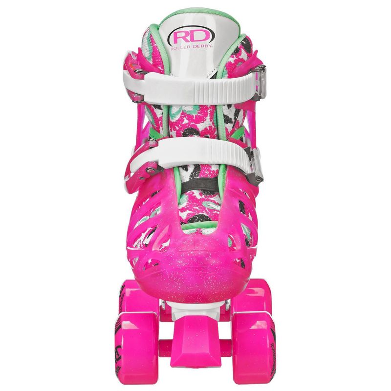 	Roller Derby Trac Star Youth Kids' Adjustable Roller Skate - White/Pink, 6 of 7