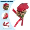 Unique Bargains Calla Lily Boutonnieres Silk Ribbon Artificial Flowers with Pins 2 Pcs - 3 of 4