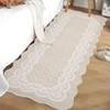Washable Modern Scalloped Rug Non Slip Low Pile Rug Soft Contemporary Floor Cover Foldable Indoor Carpet for Living Room Bedroom Playroom Nursery - 4 of 4