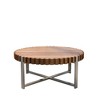 31.4" Wood Round Drum Coffee Table - 3 of 4