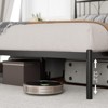 Full Size Bed Frame, Heavy Duty Metal Platform with Vintage Headboard, No Box Spring Needed, 900LB Capacity, Under Bed Storage & Noise Free, Black - 4 of 4