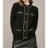 Women's Chain And Gold Button Cardigan - Fate - 3 of 4