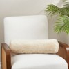 Saro Lifestyle Luxurious New Zealand Sheepskin Bolster Pillow with Soft Poly Fill - 3 of 3