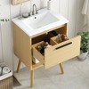 Whisen 24" Bathroom Vanity with Sink Combo, Multi-functional Bathroom Cabinet with Drawer - Natural - 2 of 4