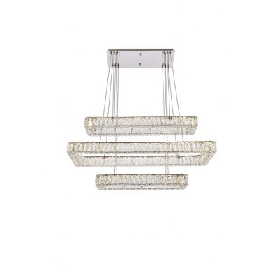 Elegant Lighting Monroe 3 - Light Pendant in  Chrome