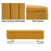 Bernardo Modern Tufted Storage Bench with Metal Legs|ARTFUL LIVING DESIGN - 4 of 4