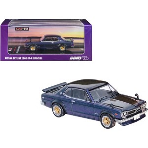 Nissan Skyline 2000 GT-R (KPGC10) RHD (Right Hand Drive) Magic Purple II Metallic 1/64 Diecast Model Car by Inno Models - 1 of 3