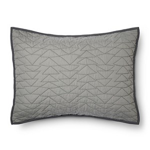 Triangle Stitch Pillow Sham (Standard) Gray - Pillowfort