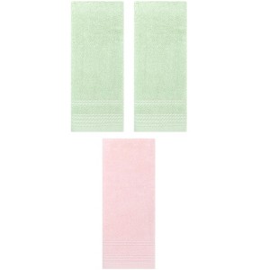 REGALWOVEN 3 Pack Solid Striped Soft Absorbent Bathroom Hand Towels for Hand, Face 14" x 30" - 1 of 4