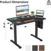 RISOKEYS 40 inch Computer Desk - Adjustable Desk with Spacious Desktop,Headphone Hook for Home Office & Office, Easy to Use - 3 of 4