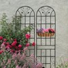 Maggift Patio Decorative Screens, Elegant Vine Pattern Yard Fencing, Pet-Safe Decorative Fence for Yard, Patio, Black, 19.7"*19.7"*86.7" - 2 of 4