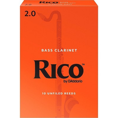 Rico Bass Clarinet Reeds, Box of 10 Strength 2
