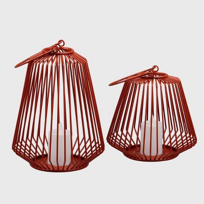 2ct Wire Lanterns Red - Bullseye's Playground™