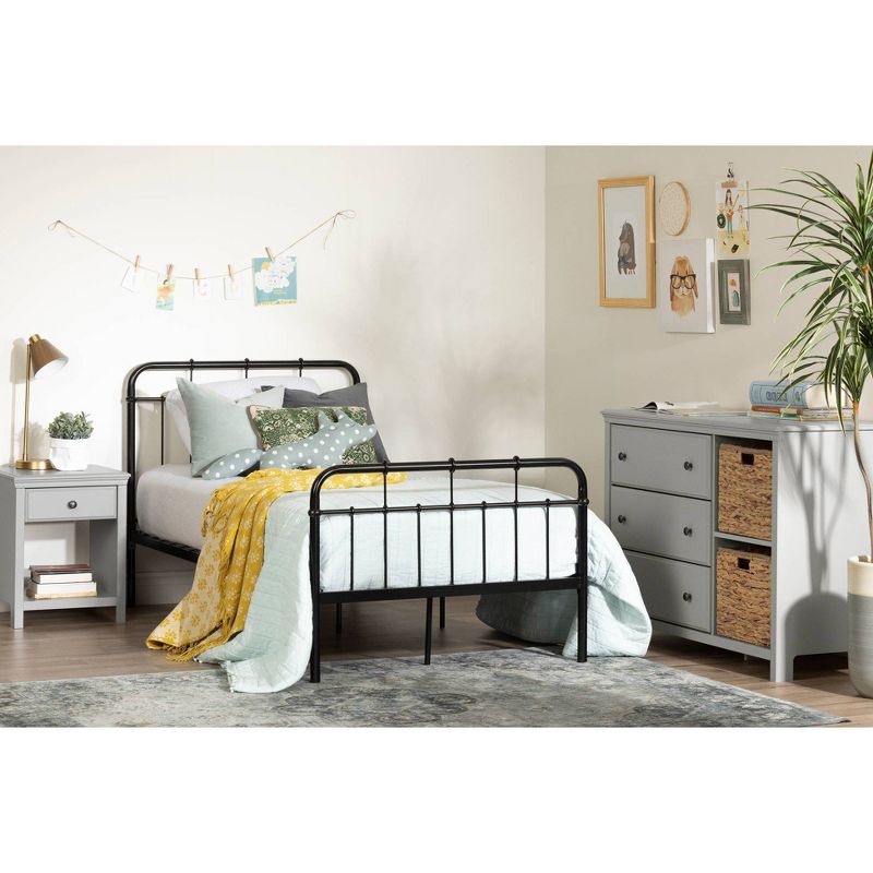 Twin Cotton Candy Metal Complete Kids&#39; Bed Black  - South Shore, 3 of 10