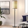 Maxax Black Floor Lamp with Painted Iron and Rattan Shade - 2 of 4
