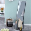 3rd Generation Black Solid Wood Frame Full Length Mirror, Dressing Mirror, Bedroom Porch, Decorative Mirror, Clothing Store - 2 of 4