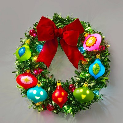 Battery Operated Lit Animated Christmas Wreath - Wondershop™ : Target