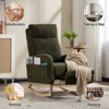 KTMBDW Rocking Chair Nursery, Teddy Upholstered Glider Rocker with High Backrest,Reading Chair Modern Rocking Accent Chairs for Living Room, Bedroom - 4 of 4