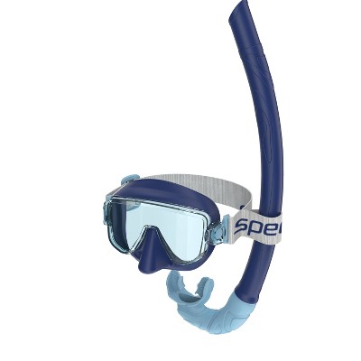 Speedo Adult Travel Snorkel Mask Set - Navy_1