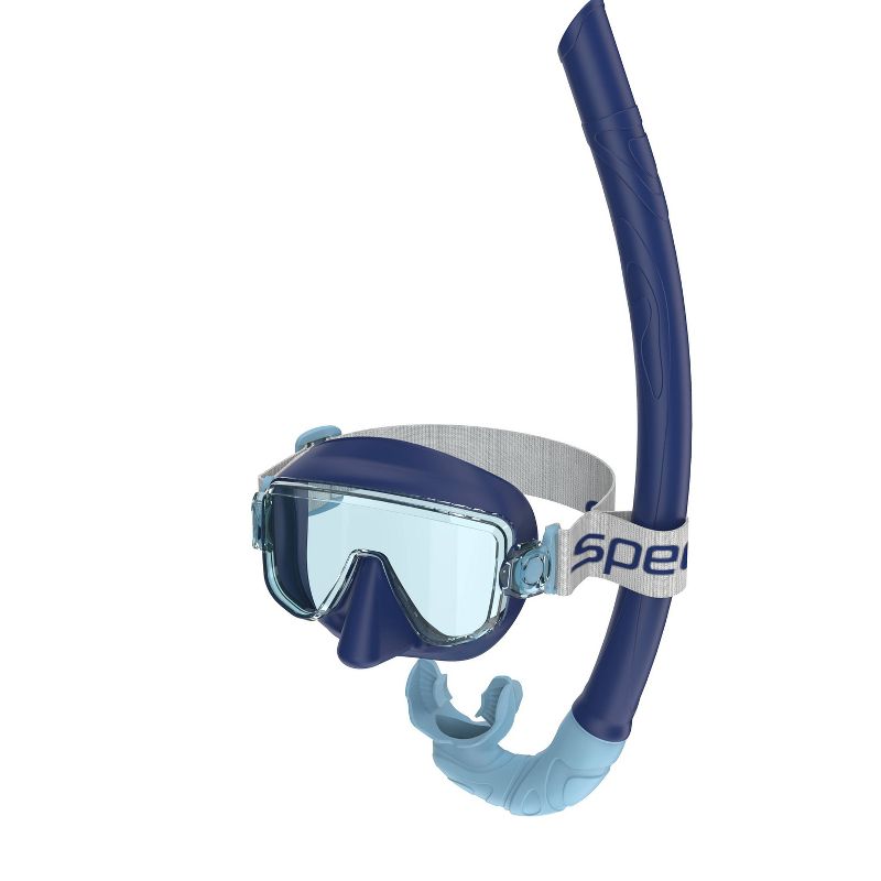 Speedo Adult Travel Snorkel Mask Set - Navy, 3 of 7