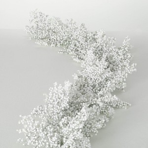 72"L Sullivans Artificial Frosted Juniper Berry Christmas Garland, White, Indoor Christmas Decor - 1 of 4