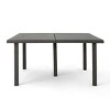 GDFStudio Fiona 64" Outdoor Square Wicker Weave Dining Table with Iron Frame - 2 of 4