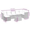 vidaXL Patio Sofa Set with Cushions Outdoor Furniture 9 Piece Poly Rattan - Black and Cream without Storage - 4 of 4