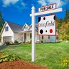 Casafield  Real Estate Sign Post for Open House and Yard Sale Signs with Flat Cap and Gothic Cap Options - Vinyl PVC - White - 3 of 4