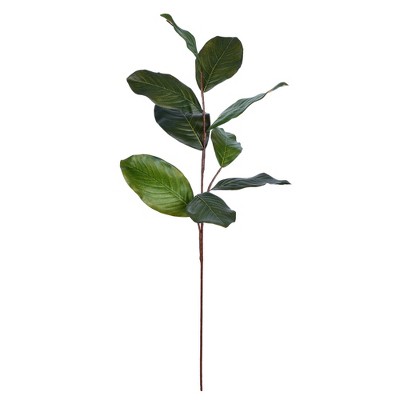 Vickerman 30" Artificial Green Magnolia Spray. Includes 3 sprays per pack.