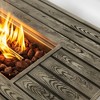 Mondawe 54 Inch Outdoor Fire Table Steel Fire Pit Table with Wood Grain Surface - 3 of 4