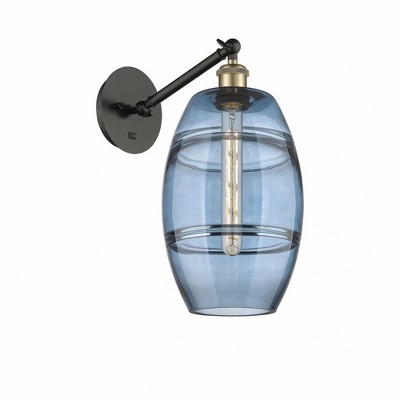 Vaz - 1 Light Arm Adjusts Up and Down Wall Sconce In Industrial Style-9.88 Inches Tall and 8 Inches Wide