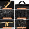 Book-Style Travel Jewelry Case with Zippered Pouch, Portable Organizer for Necklaces, Earrings, Rings & Bracelets, Black - 4 of 4