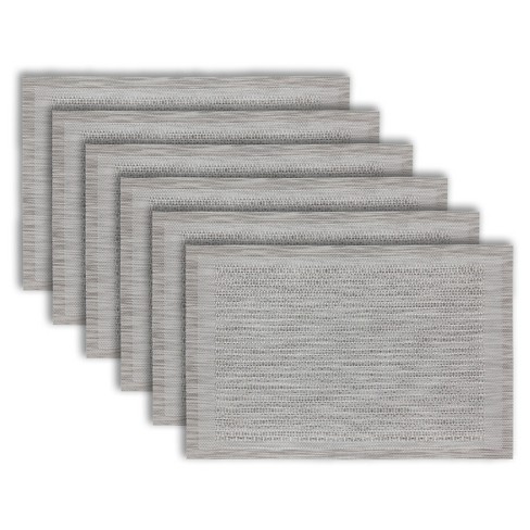 Dainty Home Geneva Woven Vinyl Reversible Rectangular Placemat Set Of 6 - image 1 of 3